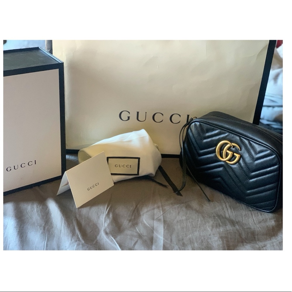 GG Marmont small matelassé shoulder bag